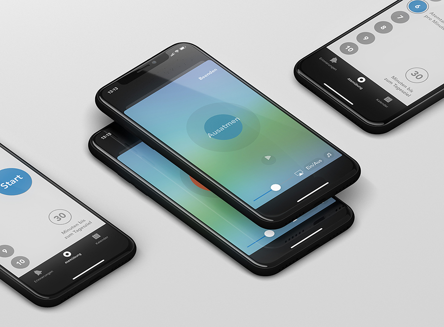 Die Vagusvit<sup>®</sup> Atemtrainer App <br>- atmen Sie sich ruhig</br>
