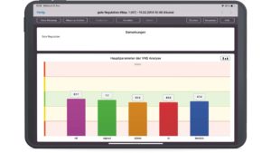 VNS Analyse als Diagramm Therapeutenansicht gute Regulation