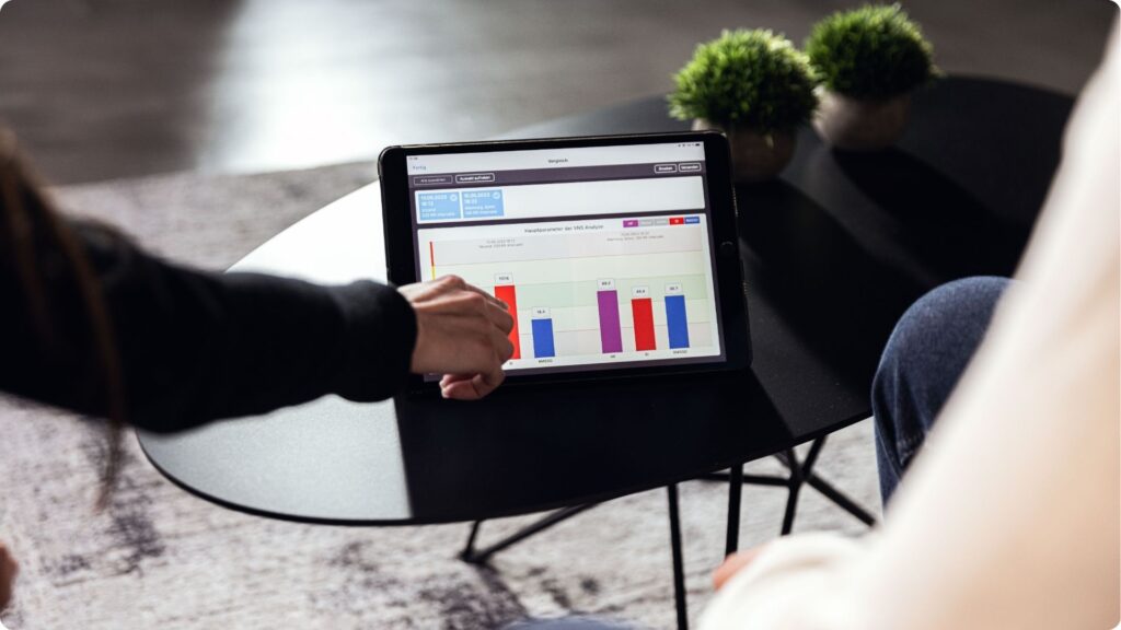 HRV-Analyse Auswertung als Balkendiagramm